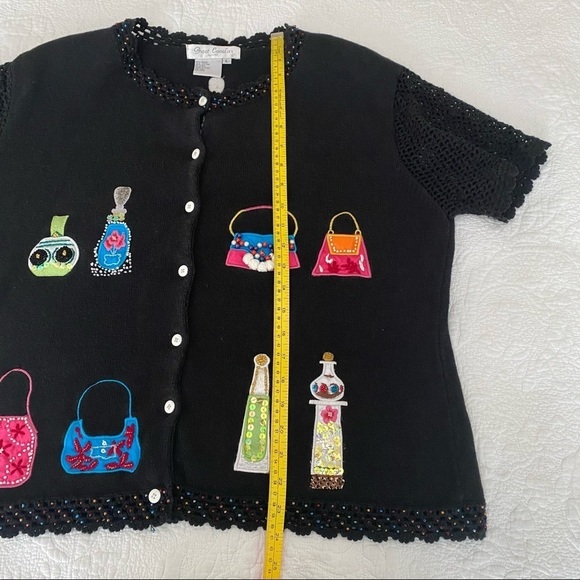 Great Cavalier Vintage Perfume and Purse Sweater - L - Picture 15 of 16